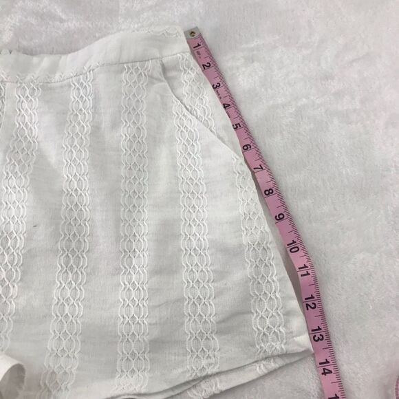 Lush white embroidered stripe shorts - Picture 10 of 11